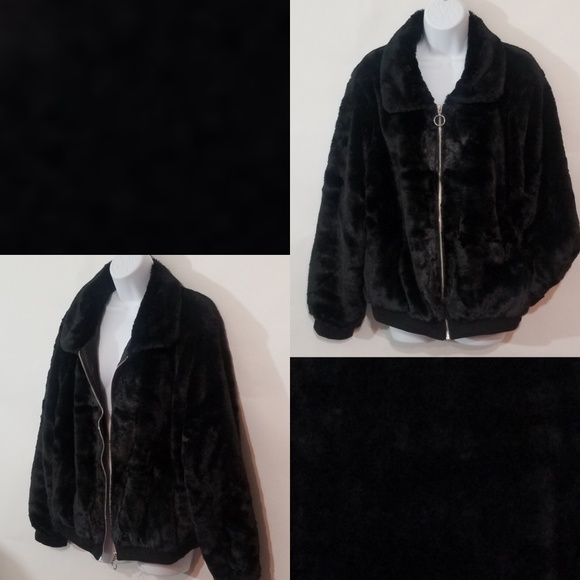 Faux Fur Bomber Jacket - Picture 8 of 8